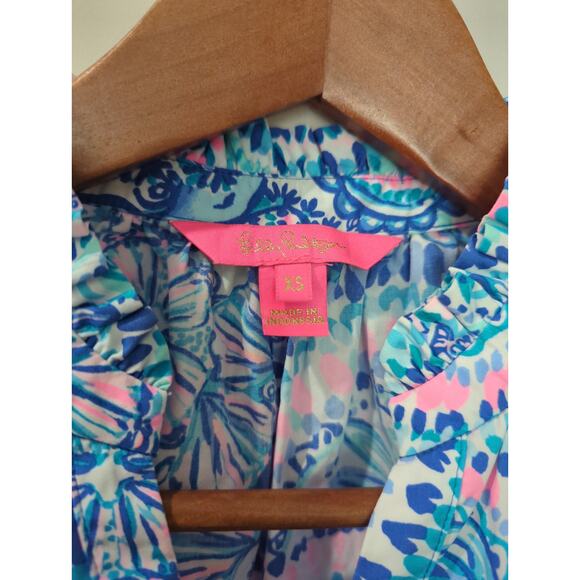 Lilly Pulitzer Novella Ruffle Hem Top - Picture 3 of 5